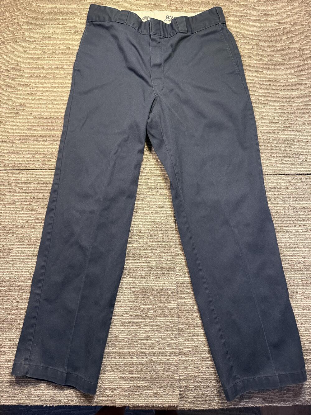Dickies 874 Original Fit Pants Mens 36x32 Blue Twill Chino Workwear Casual